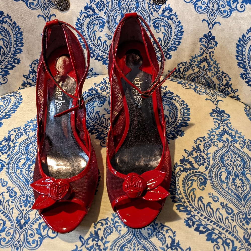 Charles by Charles David, Red Pumps, Size 8